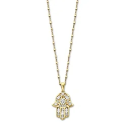 LOTUS Silver Halskette Hand der Fatima 925 Silber gold weiß Mystic JLP1989-1-2