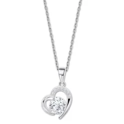 LOTUS Silver Halskette Herz 925 Silber Zirkonia Pure Essential JLP3106-1-1