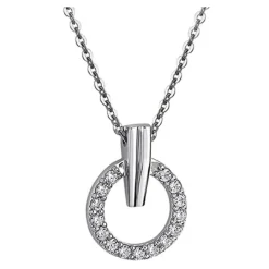 LOTUS Silver Halskette Kreis 925 Silber LP1523-1/1 Zirkonia weiß JLP1523-1-1