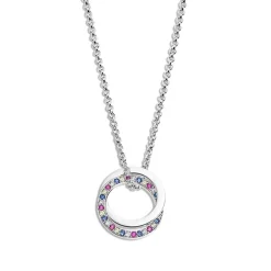 LOTUS Silver Halskette Kreis 925 Silber mehrfarbig Zirkonia IT Girl JLP1990-1-2