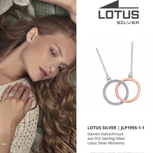 LOTUS Silver Halskette Kreise 925 Silber LP1955-1/1 rose Zirkonia JLP1955-1-1