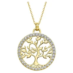 LOTUS Silver Halskette Lebensbaum SILBER LP1746-1/2 gold Zirkonia JLP1746-1-2