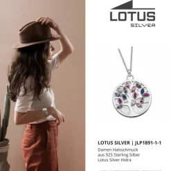 LOTUS Silver Halskette Lebensbaum SILBER LP1891-1/1 bunt Zirkonia JLP1891-1-1