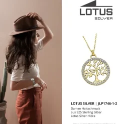 LOTUS Silver Halskette Lebensbaum SILBER LP1746-1/2 gold Zirkonia JLP1746-1-2