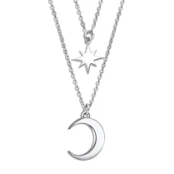 LOTUS Silver Halskette Mond Stern 925 Silber Lotus Silver Trendy JLP3021-1-1