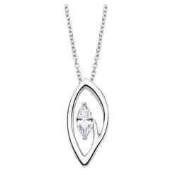 LOTUS Silver Halskette Oval 925 Silber LP1910-1/1 weiß Zirkonia JLP1910-1-1