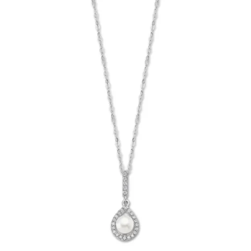 LOTUS Silver Halskette Perle 925 Silber weiß Lotus Silver Pearls JLP3198-1-1