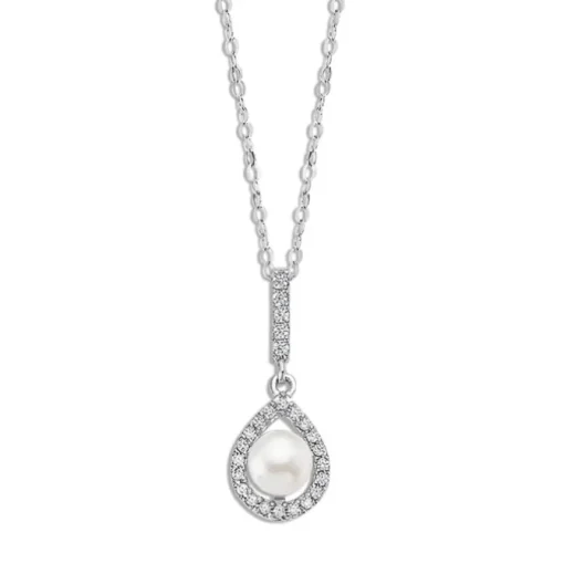 LOTUS Silver Halskette Perle 925 Silber weiß Lotus Silver Pearls JLP3198-1-1