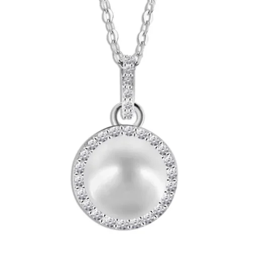 LOTUS Silver Halskette Perlen 925 Silber Lotus Style Pearls JLP3480-1-1