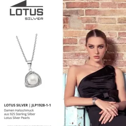 LOTUS Silver Halskette Perle 925 Silber LP1928-1/1 Zirkonia Perle JLP1928-1-1