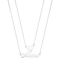 LOTUS Silver Halskette Schriftzug Mama Herz 925 Silber Mothers Love JLP3234-1-1