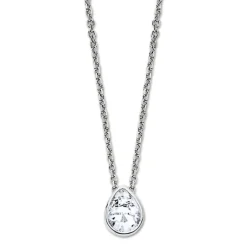LOTUS Silver Halskette Tropfen 925 Silber Zirkonia Pure Essential JLP3079-1-1