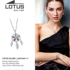 LOTUS Silver Halskette Traumfänger Zirconia 925 Silber Charming Lady JLP3144-1-1