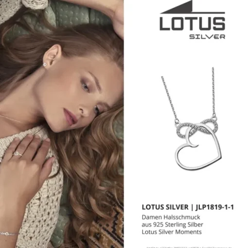 LOTUS Silver Halskette Unendlich Herz 925 Silber LP1819-1/1 Zirkonia JLP1819-1-1