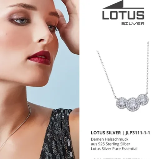 LOTUS Silver Halskette Zirkoniastein 925 Silber Pure Essential JLP3111-1-1