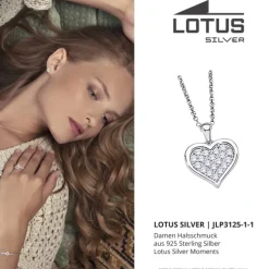 LOTUS Silver Halskette Zirkoniastein 925 Silber Lotus Moments JLP3125-1-1