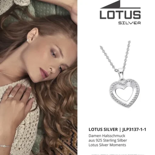 LOTUS Silver Halskette Zirkoniastein 925 Silber Lotus Moments JLP3137-1-1