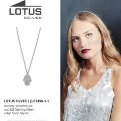LOTUS Silver Halskette Zirkoniastein 925 Silber Lotus Silver Mystic JLP3490-1-1