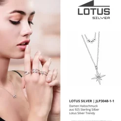 LOTUS Silver Halskette Zirkonia Stern 925 Silber Lotus Silver Trendy JLP3048-1-1