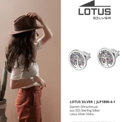 LOTUS Silver Ohrstecker Lebensbaum SILBER LP1890-4/1 bunt Zirkonia JLP1890-4-1