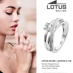 LOTUS Silver Ring Zirkoniastein 925 Silber Lotus Silver Trendy JLP3732-3-118