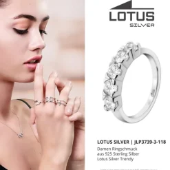 LOTUS Silver Ring Zirkoniastein 925 Silber Lotus Silver Trendy JLP3739-3-118