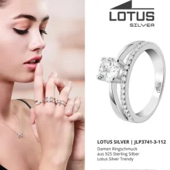 LOTUS Silver Ring Zirkoniastein 925 Silber Lotus Silver Trendy JLP3741-3-112