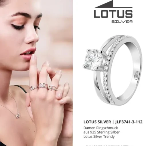 LOTUS Silver Ring Zirkoniastein 925 Silber Lotus Silver Trendy JLP3741-3-112