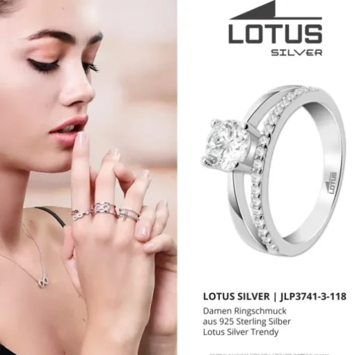 LOTUS Silver Ring Zirkoniastein 925 Silber Lotus Silver Trendy JLP3741-3-118