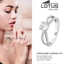 LOTUS Silver Ring Zirkoniastein 925 Silber Lotus Silver Trendy JLP3742-3-114