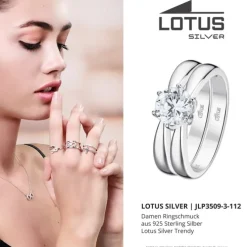 LOTUS Silver Ring Zirkoniastein 925 Silber Lotus Silver Trendy JLP3509-3-112