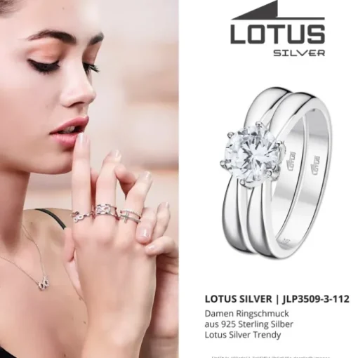 LOTUS Silver Ring Zirkoniastein 925 Silber Lotus Silver Trendy JLP3509-3-112