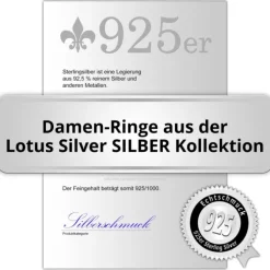 LOTUS Silver Ring Zirkoniastein 925 Silber Lotus Silver Trendy JLP3739-3-116