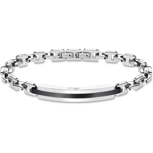 LOTUS Style Armband Anker LS1966-2/2 Herren Edelstahl silber schwarz JLS1966-2-2