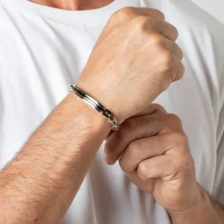 LOTUS Style Armband Anker LS1966-2/2 Herren Edelstahl silber schwarz JLS1966-2-2