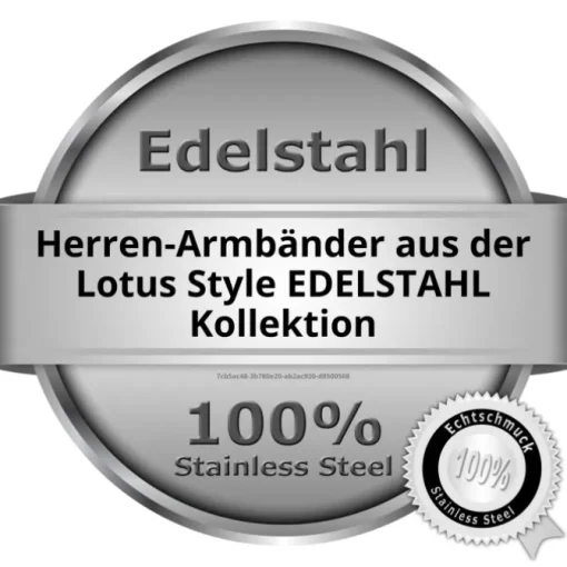 LOTUS Style Armband Anker LS1966-2/2 Herren Edelstahl silber schwarz JLS1966-2-2