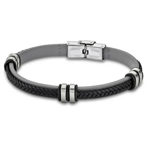 LOTUS Style Armband Damen Herren LS1829-2/4 Leder grau schwarz JLS1829-2-4