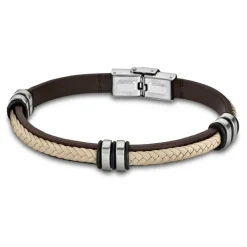 LOTUS Style Armband Damen Herren LS1829-2/6 Leder braun beige JLS1829-2-6