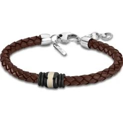 Lotus Style Armband Herren Edelstahl silber, braun LS1814-2/4 Urban JLS1814-2-4