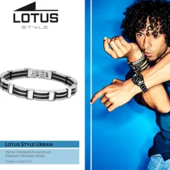 Lotus Style Armband Herren Edelstahl silber LS1878-2/3 Urban JLS1878-2-3