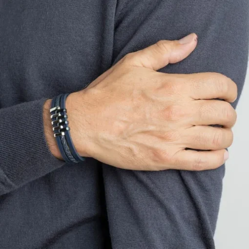 Lotus Style Armband Herren Edelstahl silber, blau LS1838-2/2 Urban JLS1838-2-2