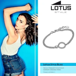 LOTUS Style Armband LS1948-2/1 Damen Edelstahl silber Bliss JLS1948-2-1