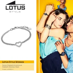 LOTUS Style Armband LS2026-2/1 Damen Edelstahl silber Womans Heart JLS2026-2-1