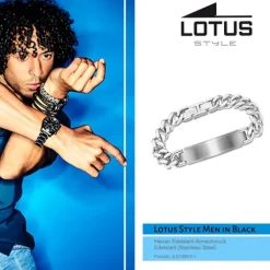 LOTUS Style Armband Panzerkette LS1989-2/1 Herren Edelstahl silber JLS1989-2-1