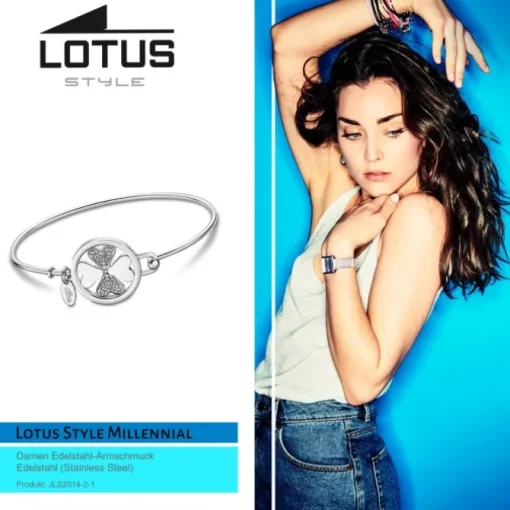 LOTUS Style Armreif LS2014-2/1 Damen Edelstahl silber Millennial JLS2014-2-1