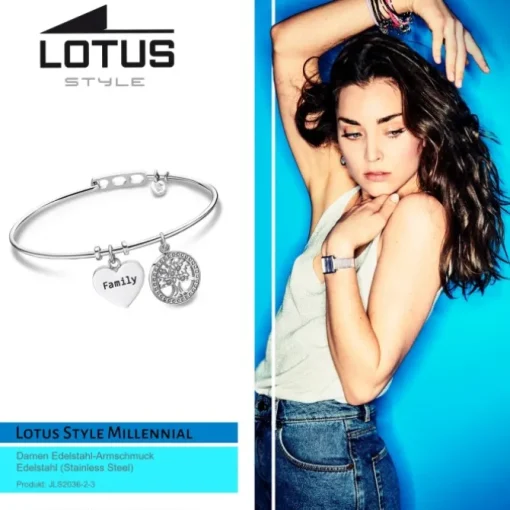 LOTUS Style Armreif LS2036-2/3 Damen Edelstahl silber Millennial JLS2036-2-3