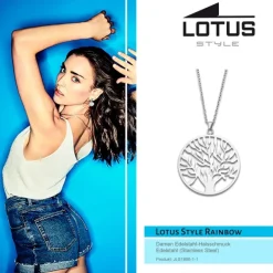 Lotus Style Halskette Damen Edelstahl silber LS1898-1/1 Rainbow JLS1898-1-1