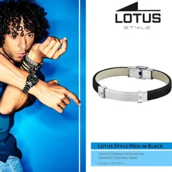 LOTUS Style Herren Armband Men in Black Edelstahl-Schmuck JLS1730-2-1