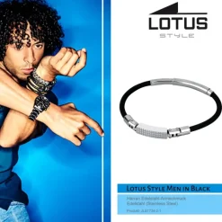LOTUS Style Herren Armband Men in Black Edelstahl-Schmuck JLS1734-2-1