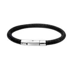 LOTUS Style Leder-Armband rund schwarz Edelstahlschmuck JLS1119-2-1